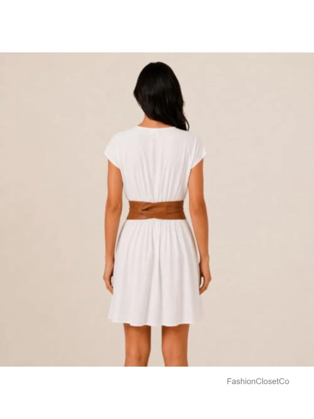 Italian Leather Obi Belt for Women - Wide Waist Cincher, Made in France